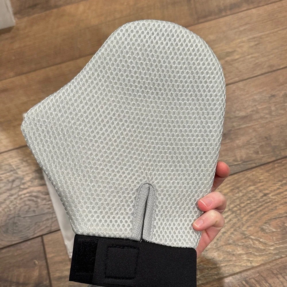 Blue Grooming Glove Brush for Dogs